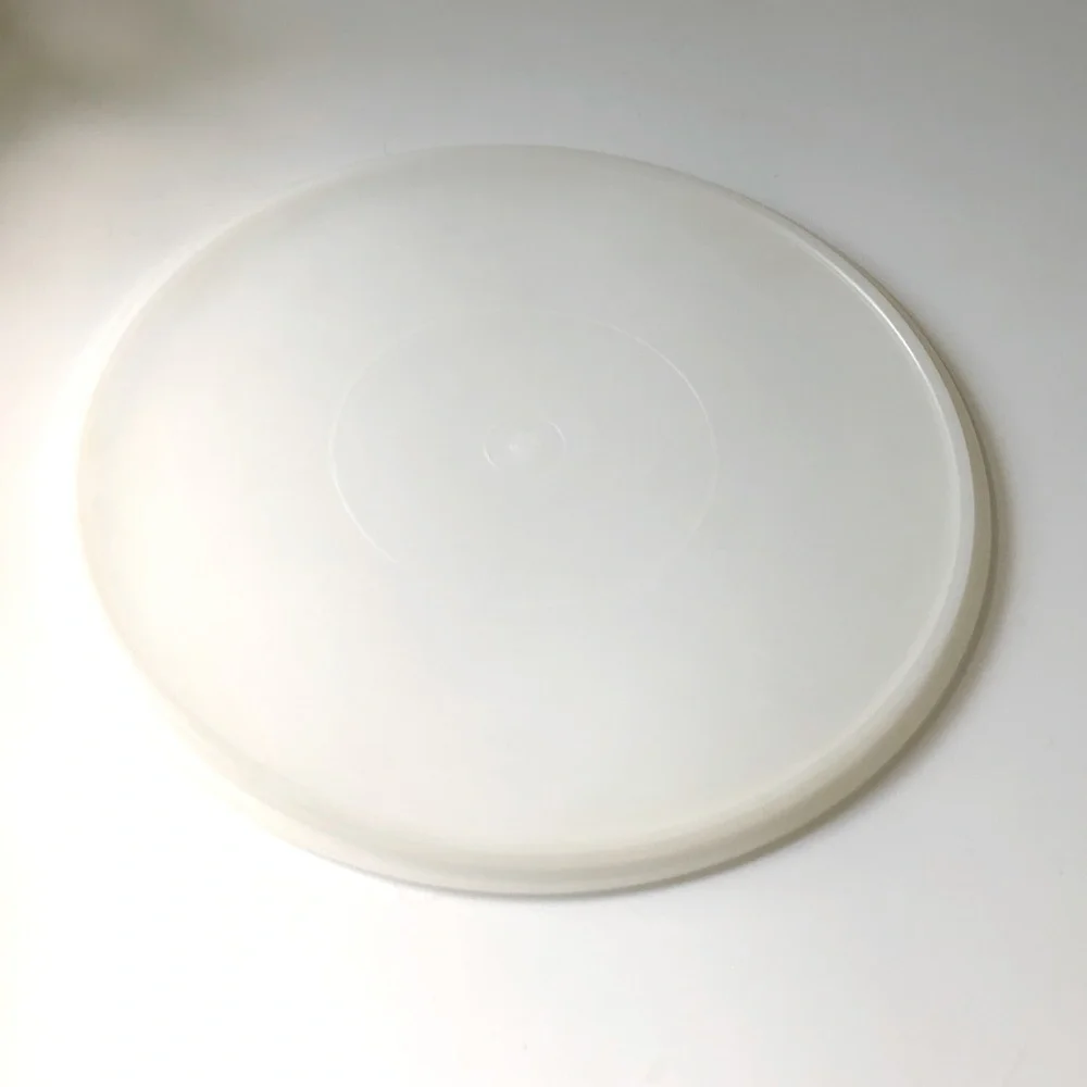 Vintage Tupperware Party Susan Divided Tray White & Sheer Lid + Handle
